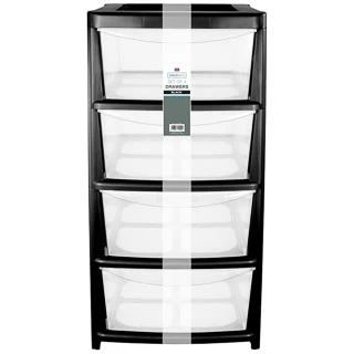B&M 4 Tier Drawer - Black 3 B&M 4 Tier Drawer - Black