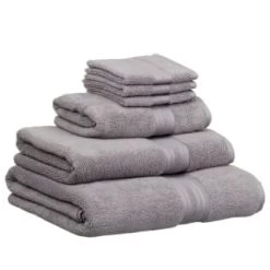 B&M Signature Zero Twist Hand Towel - Grey 8 B&M Signature Zero Twist Hand Towel - Grey -B&M 3172653 317254 317255 317256 Signature Zero Twist grey towels