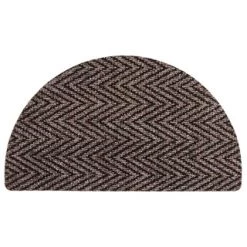 B&M Half Moon Indoor Chevron Doormat 40 X 70cm 13 B&M Half Moon Indoor Chevron Doormat 40 X 70cm -B&M 319759 Half Moon Indoor Chevron Mat 40x70cm brown