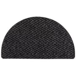 B&M Half Moon Indoor Chevron Doormat 40 X 70cm 14 B&M Half Moon Indoor Chevron Doormat 40 X 70cm -B&M 319759 Half Moon Indoor Chevron Mat 40x70cm dark grey