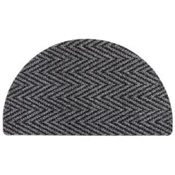 B&M Half Moon Indoor Chevron Doormat 40 X 70cm 12 B&M Half Moon Indoor Chevron Doormat 40 X 70cm -B&M 319759 Half Moon Indoor Chevron Mat 40x70cm light grey