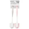 B&M Suction Dish Brushes 2pk - Grey & Blush -B&M 321988 2pk suction dish brush grey and blush