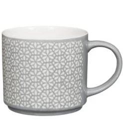 B&M Jumbo Embossed Stacking Mugs 4pk -B&M 329369 Jumbo Embossed Stacking Mugs Set of 4 3