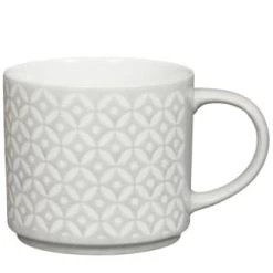 B&M Jumbo Embossed Stacking Mugs 4pk -B&M 329369 Jumbo Embossed Stacking Mugs Set of 4 4