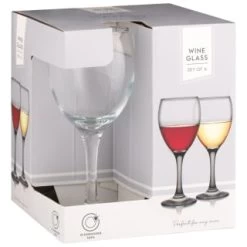 B&M Wine Glasses 4pk -B&M 338802 set of 4 wine glasses