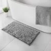 B&M Velvet Touch Bath Mat - Grey -B&M 349930 velvet touch bath mat grey1