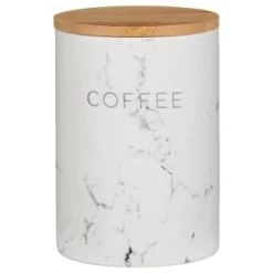 B&M Marble Effect Kitchen Canisters 3pc -B&M 356820 storage canisters marble effect coffee