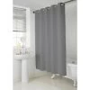 B&M Addis Hookless Textured Shower Curtain - Grey -B&M 357159 grey addis hookless textured shower curtain