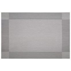 B&M Metallic Woven Placemats - Silver 4pk -B&M 363869 4pk silver metallic woven placemats 4