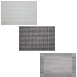 B&M Metallic Woven Placemats - Charcoal 4pk -B&M 363876 363869 380285 4pk silver metallic woven main