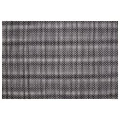 B&M Metallic Woven Placemats - Charcoal 4pk -B&M 363876 4pk woven charcoal placemats 4