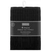 B&M Ribbed Tea Towels 4pk - Black