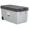 B&M Deluxe Storage Box 100L - Grey -B&M 365396 100l deluxe storage box grey
