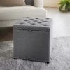 B&M Heritage Storage Ottoman - Grey -B&M 365965 heritage storage ottoman