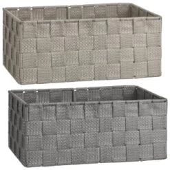 B&M Woven Storage Baskets 3pk - Silver -B&M 365979 365978 3pk woven baskets group 2