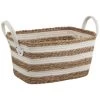 B&M Tribal Nature Striped Wicker Basket -B&M 366018 cream and wicker stripe basket