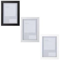 B&M Block Photo Frame 5 X 7" 2pk - White -B&M 367046 2pk block photo frame 5x7 main