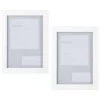 B&M Block Photo Frame 5 X 7" 2pk - White -B&M 367046 2pk block photo frame 5x7 white