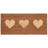 B&M Embossed Coir Step Mat - Hearts -B&M 367447 embossed coir step mat 25x55cm hearts