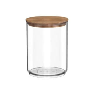 B&M Round Storage Container With Bamboo Lid 4 B&M Round Storage Container With Bamboo Lid - Image 2