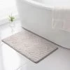 B&M Scallop Memory Foam Bath Mat - Taupe -B&M 368862 scallop memory foam bath mat