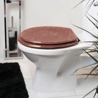 B&M Rose Gold Glitter Toilet Seat 3 B&M Rose Gold Glitter Toilet Seat