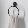 B&M Black Suction Towel Ring -B&M 368885 black suction towel ring