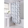 B&M Hookless Print Shower Curtain - Blue -B&M 369013 hookless shower curtain blue