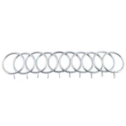 B&M Metal Curtain Rings 10pk - Shiny Nickle -B&M 369328 metal curtain rings rings shiny nickle 3