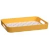 B&M Sausage Dog Bamboo Tray With Handles - Ochre -B&M 369483 sausage dog printed bamboo tray with handles ochre 3