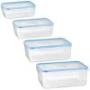 B&M Clip Top Food Containers 4pk - Blue 1 B&M Clip Top Food Containers 4pk - Blue -B&M 369681 4pk clip top food containers blue group