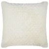 B&M Waffle Faux Fur Cushion 48 X 48cm - Cream -B&M 373068 waffle faux fur cushion cream