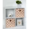 B&M Metallic Storage Cubes 2pk - Blush 2 B&M Metallic Storage Cubes 2pk - Blush -B&M 374344 2pk blush metallic storage cubes