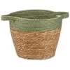 B&M Two Tone Wicker Basket - Green 1 B&M Two Tone Wicker Basket - Green -B&M 374391 green two tone wicker basket