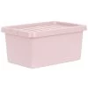 B&M Storage Box With Lid 11L - Dusty Pink -B&M 377033 11l storage box dusty pink 3