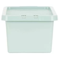 B&M Storage Box With Lid 11L - Sage -B&M 377036 11l storage box sage 2