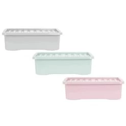 B&M Under Bed Storage Box 32L - Grey -B&M 377037 377038 377040 under bed storage box 32l group