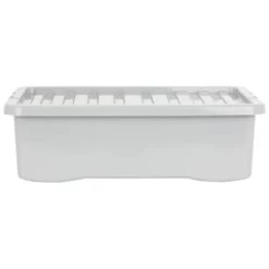 B&M Under Bed Storage Box 32L - Grey -B&M 377037 under bed storage box 32l grey 4