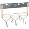 B&M Diamond Geo Overdoor Hooks - Rose Gold -B&M 377705 diamon geo over door hook rose gold