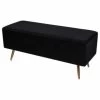 B&M Ottoman With Legs - Black