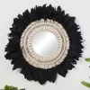B&M Black Feather Mirror -B&M 378381 black feather mirror