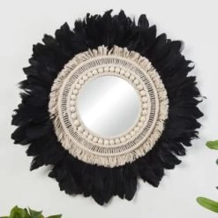 B&M Black Feather Mirror