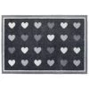 B&M Eco Flex Doormat - Hearts -B&M 379095 eco flex doormat 50x75cm grey hearts