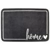 B&M Super Soft Washable Slogan Mat 50 X 70cm - Grey -B&M 379118 slogan super soft washable mat 50x75cm home grey