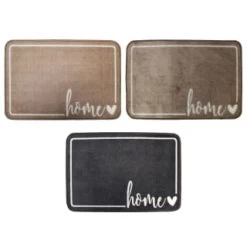 B&M Super Soft Washable Slogan Mat 50 X 70cm - Grey -B&M 379118 slogan super soft washable mat 50x75cm home group