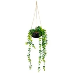 B&M Hanging Trailing Plant In Ceramic Pot -B&M 380143 hanging trailing plant in ceramic pot