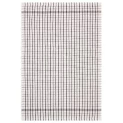 B&M Grey Check Tea Towels 3pk -B&M 380305 3pk check tea towels grey 3