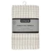 B&M Check Tea Towels - Sage 3pk -B&M 380309 3pk check tea towels sage