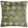 B&M Basket Weave Velvet Cushion - Sage -B&M 380438 basket weave velvet cushion sage