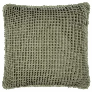 B&M Cotton Waffle Cushion - Green 3 B&M Cotton Waffle Cushion - Green
